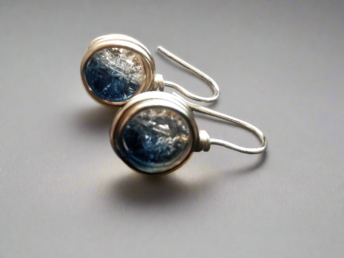 Deep Sea Silver earrings