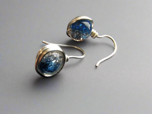 Deep Sea Silver earrings